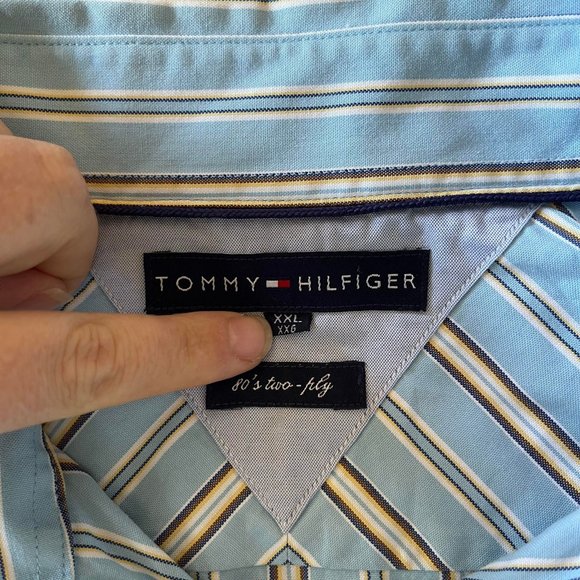 Men's Tommy Hilfiger Long sleeve button up Shirt Size XXL O67 - Picture 3 of 8